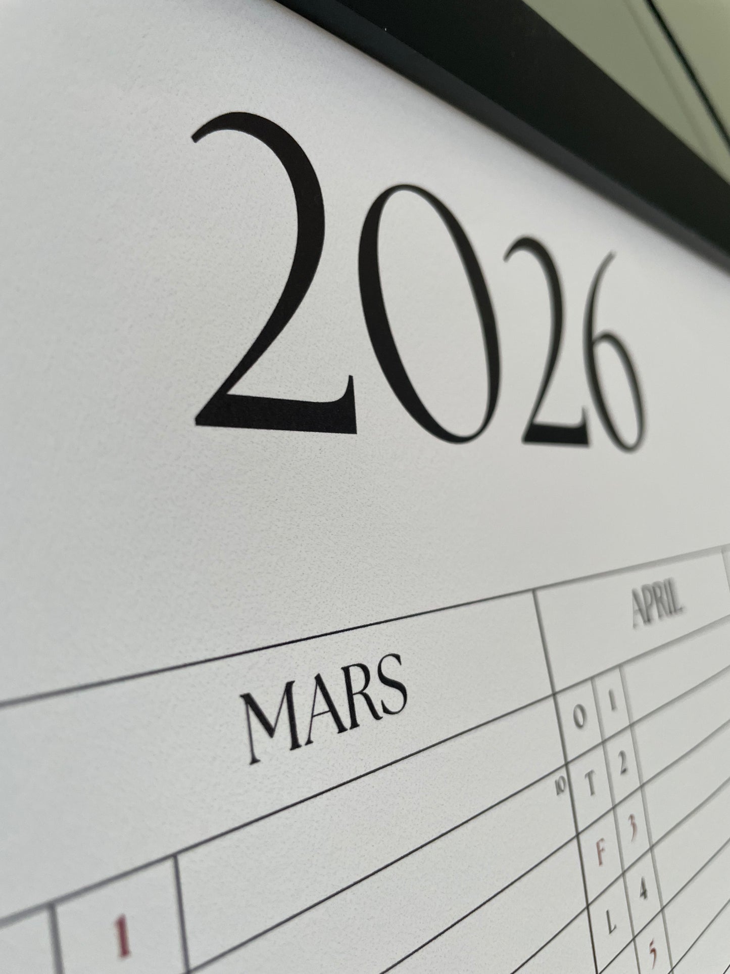 The Whole Year Calendar med svart hängare 2026 70x100cm